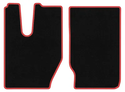 Immagine prodotto di Tappetini in moquette per Iveco X-WAY 2020- (commerciale) – set 4 pezzi, nero/rosso, su misura – Wielganizator CARLUX
