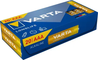 Produktbild von VARTA Longlife Alkaline AAA-Batterien LR3, 20er-Packung