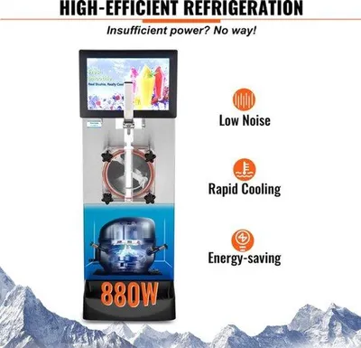 Imagen del producto de Máquina para granizados - Capacidad de 8 litros - 880W - Acero inoxidable - Ideal para hostelería y fiestas en casa