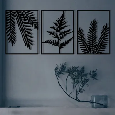 Obrázok produktu pre Wallity, dekoratívny kovový nástenný doplnok, čierny, 118 x 50 cm | 100 % kov (hrúbka: 1,2 mm) | Štýlový a moderný dizajn pre váš domov alebo kanceláriu.