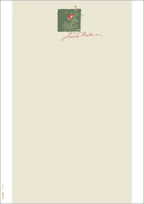 Produktbild von SIGEL DP256 Weihnachts-Motiv-Papier "Christmas with apples" - weiß, beige, grün - 90 g/m² - A4 - 100 Blatt