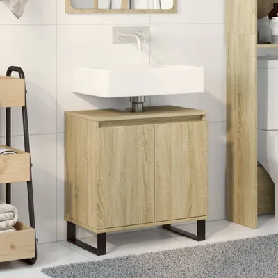 Obrázek produktu pro Maison Exclusive – koupelnová skříňka Sonoma dub 58x33x60 cm dřevěný materiál