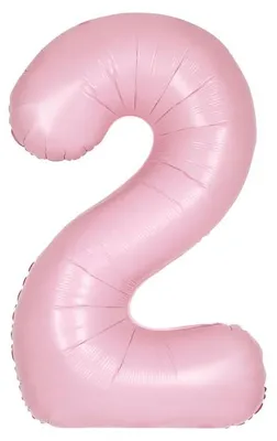 Produktbild von XL Folienballon rosa matt Zahl 2