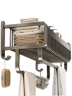 Imagen del producto de Soporte para toallas, estante para baño, mueble para baño