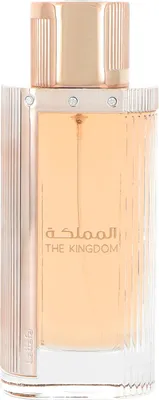 A close-up studio shot of a perfume bottle.