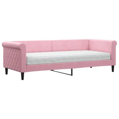 Produktbild von vidaXL Tagesbett mit Matratze Rosa 80x200 cm Samt