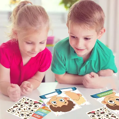 Produktbild von Ausdrucksbrett für soziale und emotionale Lernaktivitäten, lustige Gesichter, sensorisches Spielzeug mit Haken für Kinder