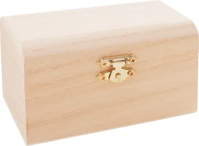 Produktbild von VBS Holztruhe 12x8x6,5 cm Aufbewahrungsbox Schatzkiste aus Holz
