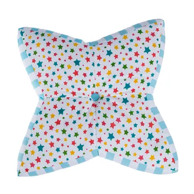 Produktbild von HOMESCAPES Kinder Bodenkissen Stern 100% Baumwolle mit Polyester Füllung bunt