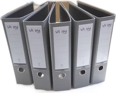 Produktbild von VON Leitz 5er Pack Ordner A4 Karton Kunststoffeinband 80 mm Rückenbreite 600