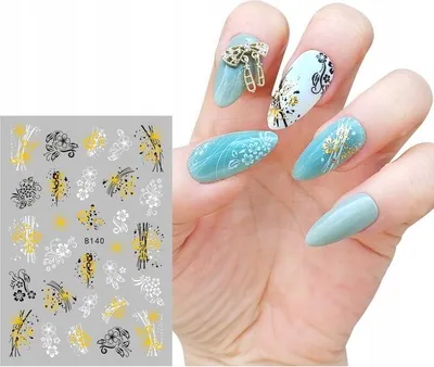 Produktbild von Nail Art Sticker Muster BLUMEN HOLO