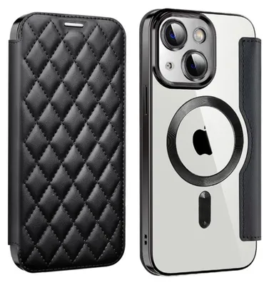 Produktbild von Für Apple iPhone 15 360 Grad Full Body Magsafe RFID Anti Datenklau Kunst Leder Hülle Tasche Smart Cover