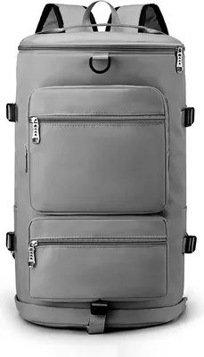 Produktbild von INF Reiserucksack, Handgepäck-Rucksack mit Schuhfach, wasserabweisende Weekender-Tasche Grau