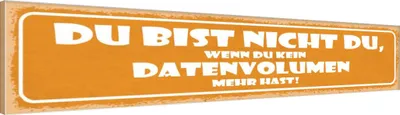 Produktbild von vianmo Holzschild 10x46 cm du bist nicht wenn kein Dekoration