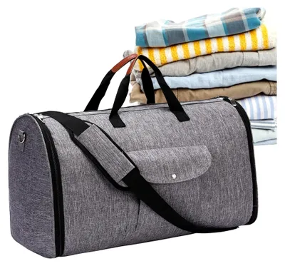 Produktbild von Umwandelbare Kleidersäcke für die Reise,Kleidertasche - 2-in-1-Reisetasche | Umwandelbare Anzug-Reisetasche für Herren, Handgepäck-Kleidertasche mit Schultergurt, Faltbare Reisetasche