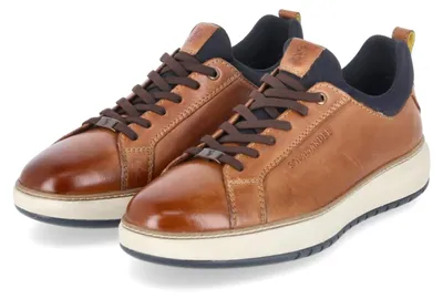 Zdjęcie produktu dla Salamander, męskie niskie sneakersy, kolor brązowy, wykonane ze skóry i materiału tekstylnego, rozmiar: 44
