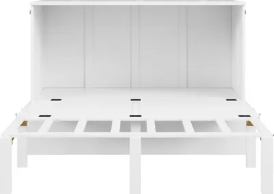 Produktbild von Schrankbett(weiß)140x200 cm,Wandbett mit Lattenrost,Wandklappbett,vertikales Schrankbett mit Lattenrost,Jugendbett