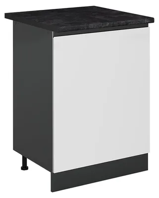 Imagen del producto de Mueble bajo de cocina Vicco R-Line Blanco/Antracita 60 cm con 1 puerta encimera Antracita, Model 72047