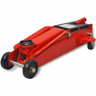 Zdjęcie produktu dla vidaXL Podnośnik hydrauliczny z niską podporą 3 tony czerwony