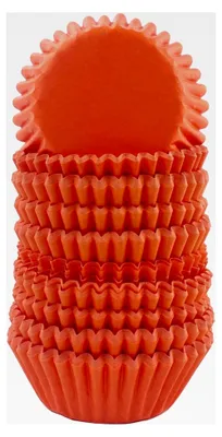 Produktbild von Mini-Muffinförmchen Standard - Ø 32 mm x 20 mm - Orange - 200 Stück - Papier-Backförmchen - für kleine Cupcakes, Muffins, Pralinen
