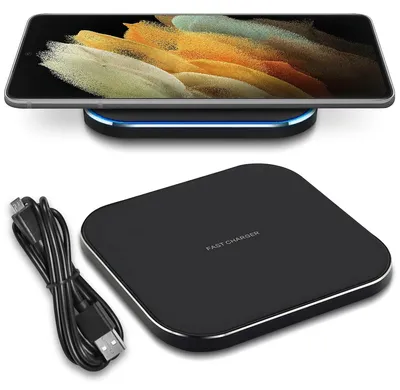 Produktbild von QI Ladegerät für Samsung Galaxy S25 S24 S23 S22 Plus Ultra kabellos Ladestation