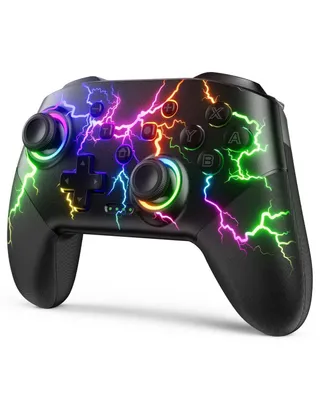 Produktbild von Wireless Controller RGB Gamepad für Switch/PC/IOS/ Android, Gamecontroller 1000mAh Akku Geschenke für Gaming-Fans - Ergonomisches Design