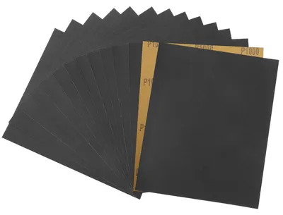 Produktbild von Nassschleifpapier 1000 Körnung 230x280mm für Metall, Holz, Auto, 15 Stück