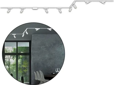 Immagine prodotto di Sistema di binari Briloner Luxtrail, 6x faretti, 2x faretti a binario, a U, a Z, bianco