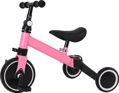 Image de Vélo d'exercice pour enfants 2 en 1 Chariot Pousseur amovible Rose