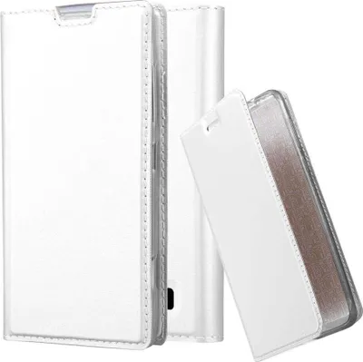 Produktbild von Cadorabo Handyhülle für Nokia Lumia 520 / 521 Schutz Hülle in Silber Cover Etui Book Case Booklet
