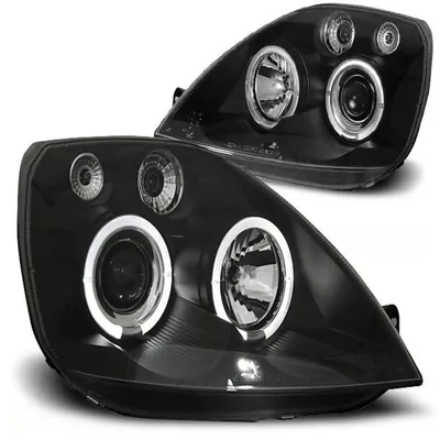Zdjęcie produktu dla Reflektory LED "Angel Eyes" pasujące do Ford Fiesta MK6 (2002-2005), kolor czarny