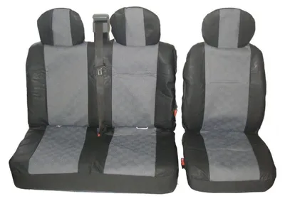 Obrázek produktu pro Univerzální potahy/čalounění 2 v 1 pro přední sedadla, černá-šedá – textil/