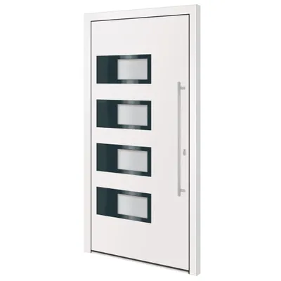Produktbild von vidaXL Haustür Weiß 100x200 cm Aluminium und PVC