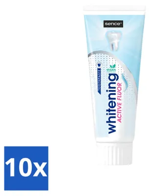 Produktbild von 10 x Sence Whitening Zahncreme mit Fluorid - 75 ml - Vorteilspackung - 10 Stücke