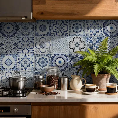 Productafbeelding van Zelfklevende tegels voor keuken en badkamer, 24 stuks