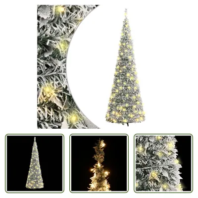 Zdjęcie produktu dla The Living Store Pop-Up Choinka Sztuczny Śnieg 150 LED 180 cm