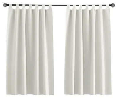 Verdunkelungsvorhang mit Schlaufen, creme, 120x120 cm, 1 Stück