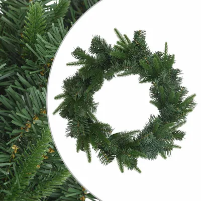 Imagen del producto de vidaXL: Corona navideña verde, diámetro 50 cm, fabricada en PVC y PE
