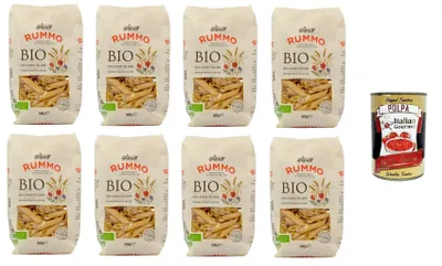 Produktbild von Rummo Pasta Penne Rigate Nr. 66 8x500gr+ Italian Gourmet polpa 400g