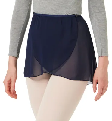 Immagine prodotto di Gonna a sciarpa in chiffon da donna Capezio, colore blu navy, taglia S (EU)
