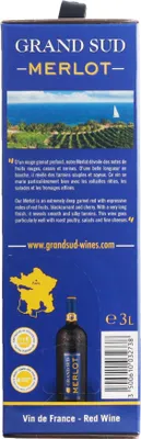 Image de Grand Sud Merlot 13% Vol. 3,0L Bag in Box