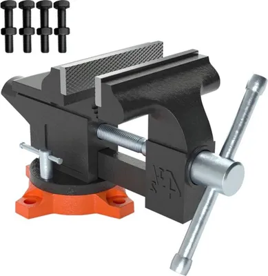 Produktbild von Bankschraubstock Universell – Mit Tischklemme – Drehbar – Werkbankklemme – 240° drehbares Amboss – 11,5 cm Backenbreite – 8,5 cm Spannweite
