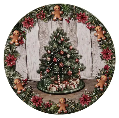 Immagine prodotto di Clayre & Eef Sottopiatto Ø 33 cm Verde Plastica