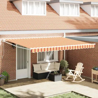 Obrázek produktu pro Markýza Žlutá a oranžová 450 x 300 x 165 cm Polyester a kov