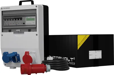 Immagine prodotto di Distributore di corrente TD-S/FI 1x16A 2x230V SKH cavo 5x4mm2 Contatore di elettricità MID Doktorvolt 9832