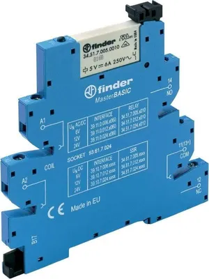 Zdjęcie produktu dla 10 sztuk Przekaźnik sprzęgający EMR MasterBASIC - Przekaźnik przełączający AC 230V 6A 39.11.8.230.0060