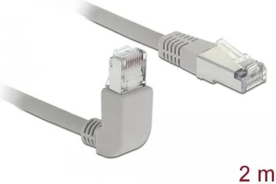 Produktbild von DELOCK Kabel RJ45 Cat.6A SSTP gewinkelt / gerade 2m