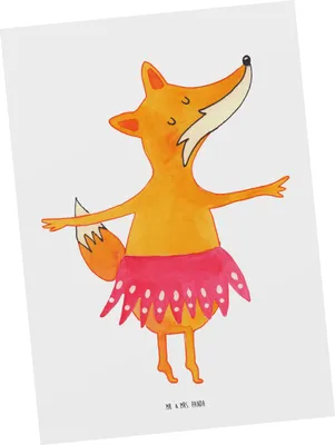 Produktbild von Mr. & Mrs. Panda Postkarte Fuchs Ballerina - Weiß - Geschenk, Ansichtskarte, Tanzen, Ansichtskarten, Ballett, Grußkarte, Postkarten, bildkarte, Geburtstag, Party