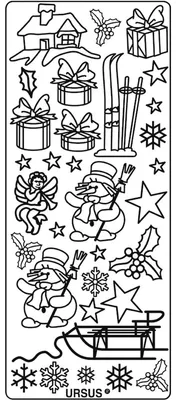 Produktbild von Kreativsticker 10x23cm Motiv 64 VE=5 Stück gold