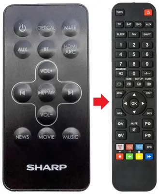 Produktbild von Fernbedienung passend für SHARP HT-SB110